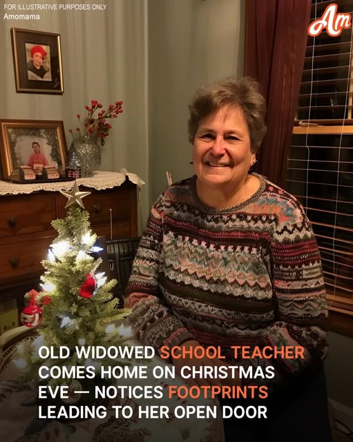 An Elderly Teacher Returns Home on Christmas Eve and Spots Footprints Leading to Her Open Door