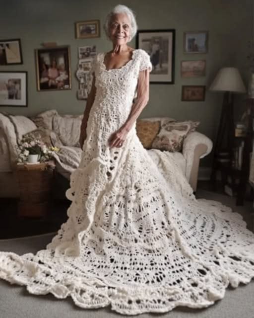 A Love Stitched Through Time: My Husband Crocheted Me a Wedding Dress at 70