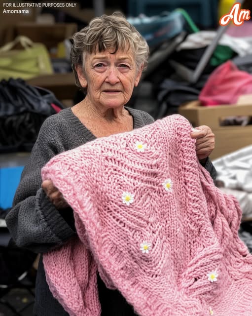 At my mother-in-law’s garage sale, I came across a blanket I had knitted for my daughter, who passed away the day she was born