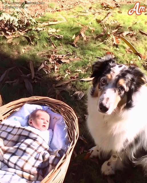 A Man Is Drawn to His Dog’s Barking from Afar and Discovers It Sitting Protectively Next to an Abandoned Infant